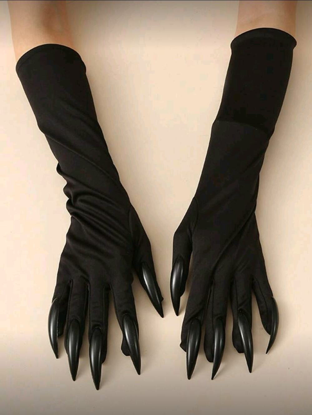 Black Stretchy Halloween Claw Gloves